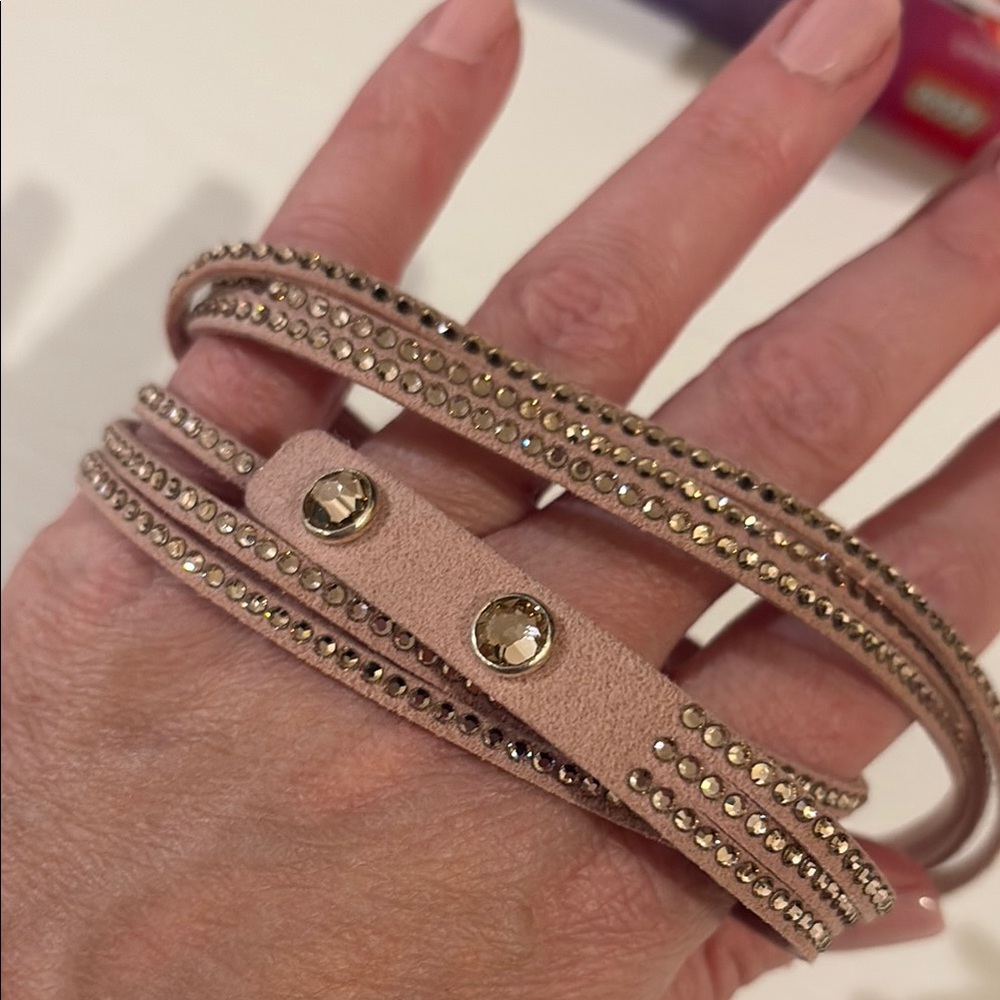 Touchstone crystal Pink Wrap Bracelet